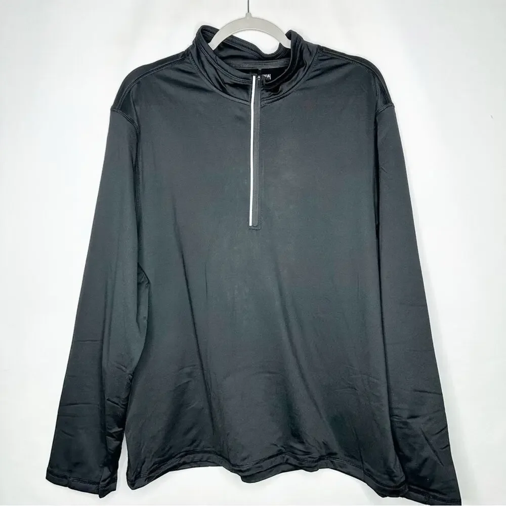 TRUE RELIGION Men's Black 1/4 Zip Pullover NWT in XL